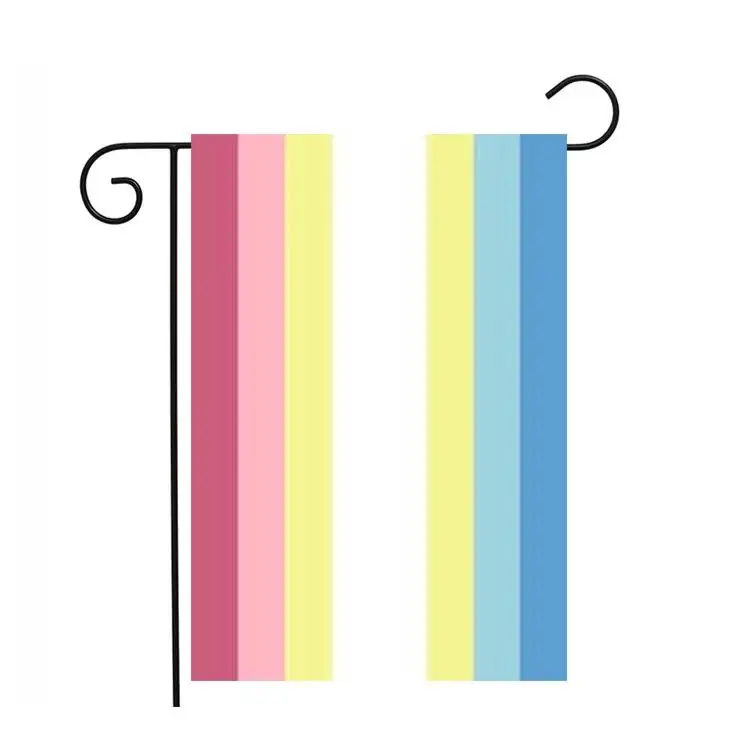 Hot Sale Burlap Material 10 pcs design seasonal garden flag set with anti wind clip and stopper